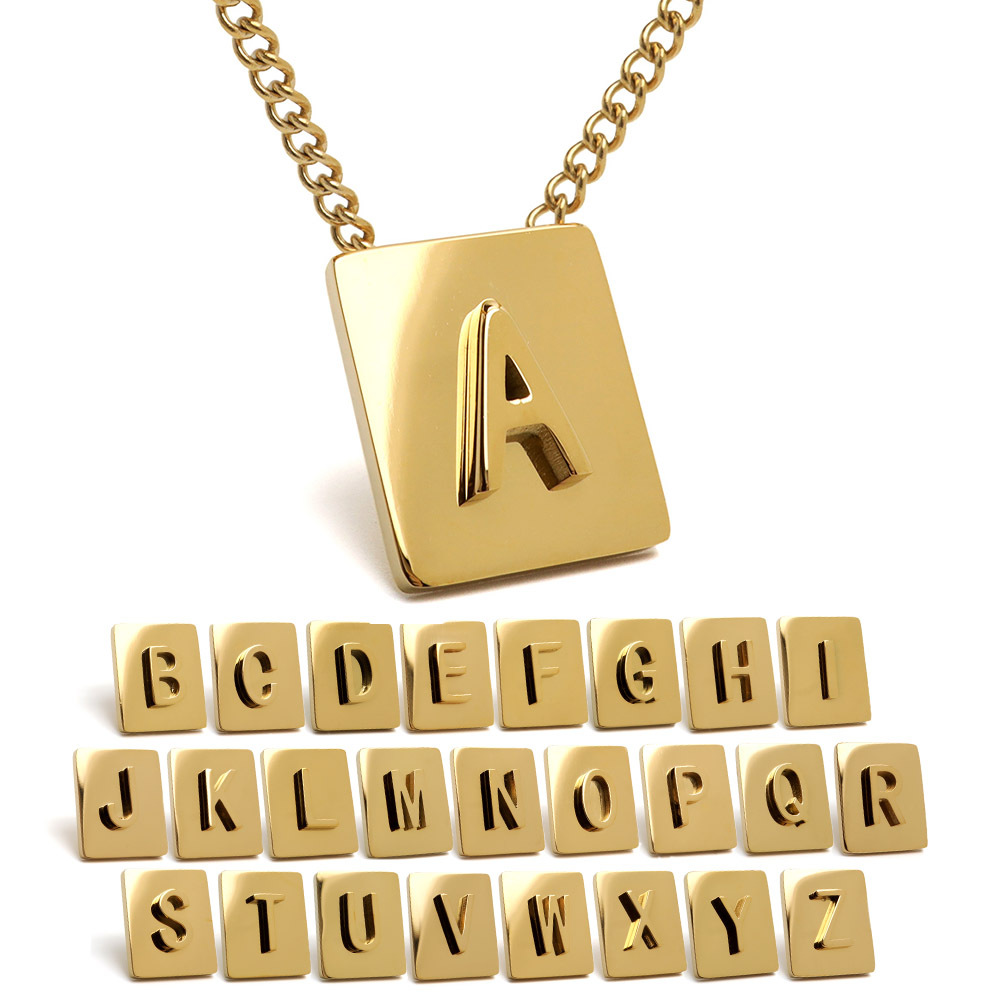 イニシャルネックレス アルファベットネックレス ゴールド メンズ