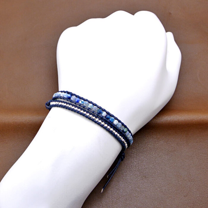 チャンルー ブレスレット CHAN LUU ストーンビーズミックス 2連ラップ