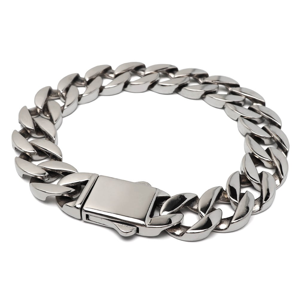 シルバー925 重厚 喜平ブレスレット チェーンブレスレット メンズ 幅