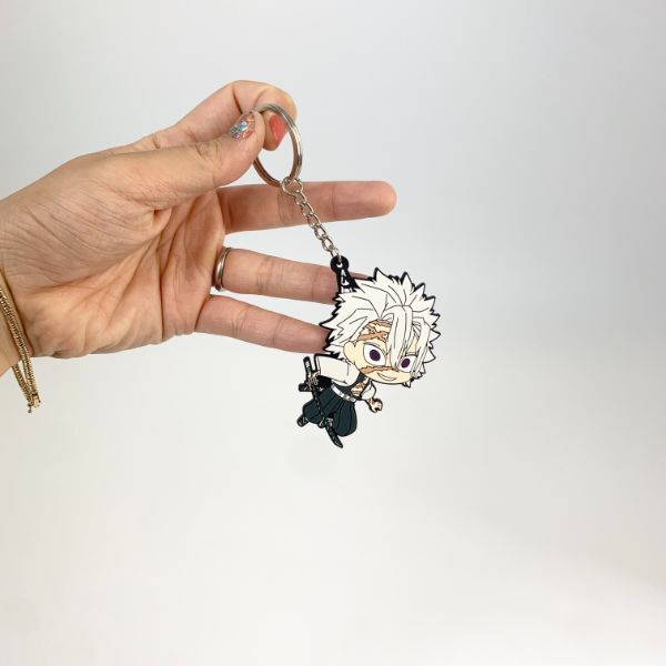 鬼滅の刃 不死川実弥 つままれキーホルダー キーホルダー ホワイト