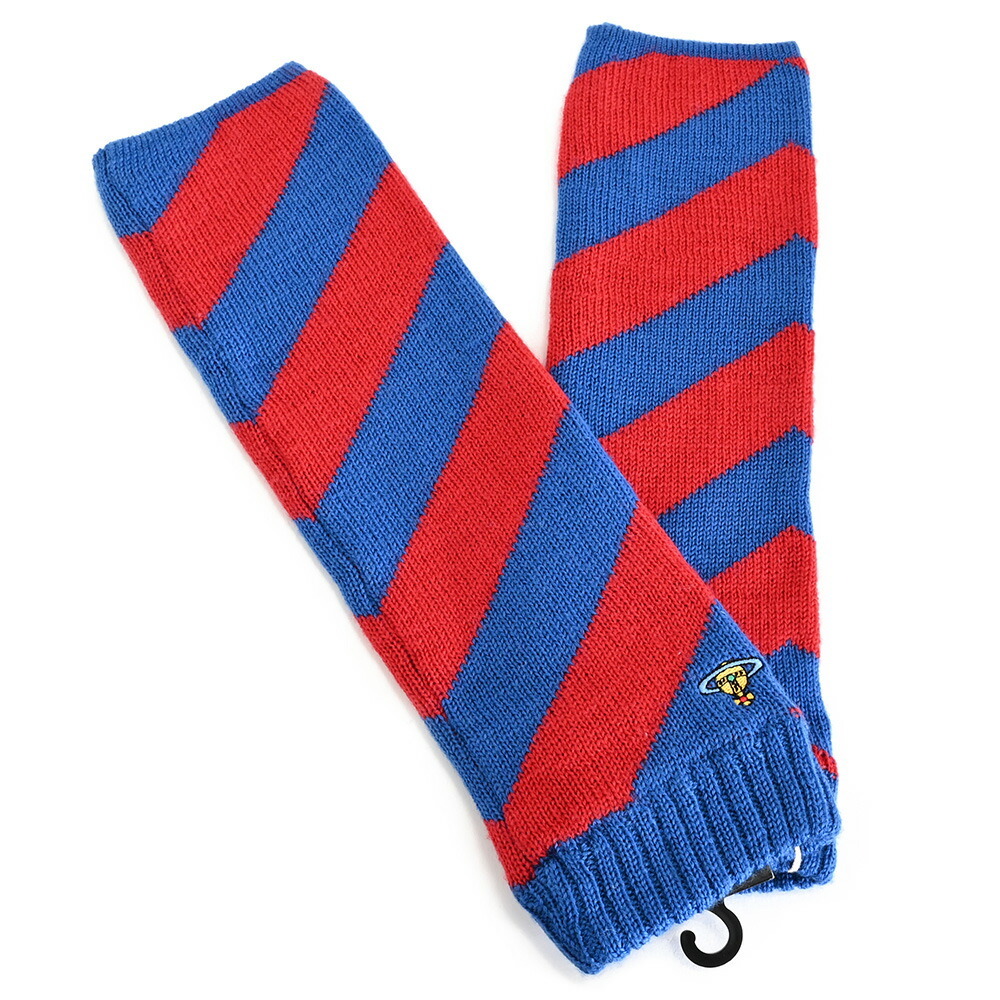 ヴィヴィアンウエストウッド 手袋 アームウォーマー 青(ブルー)/赤