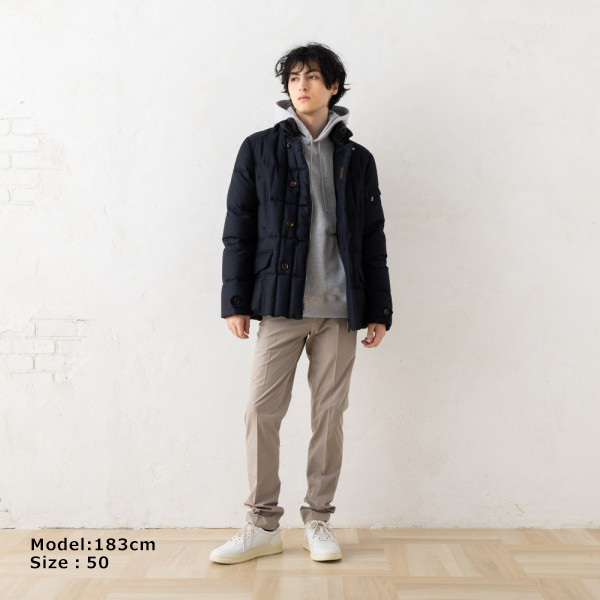 ムーレー ダウンジャケット コート シーロ ブルー メンズ MOORER SIRO