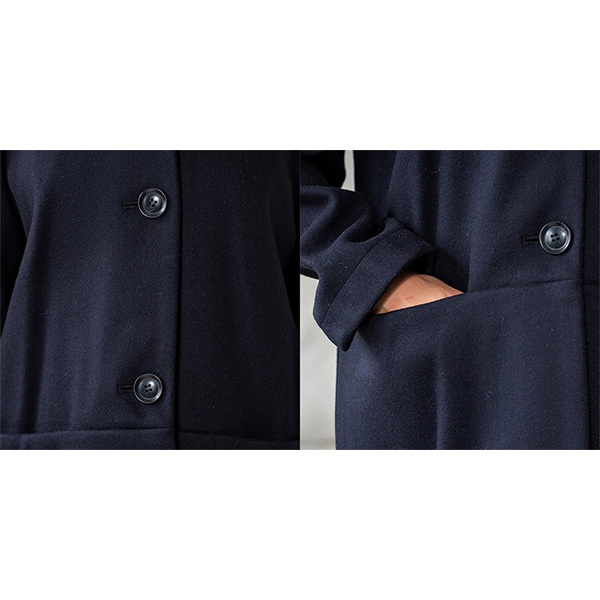 英国製レディースノーカラーコート[LONDON TRADITION/ロンドン