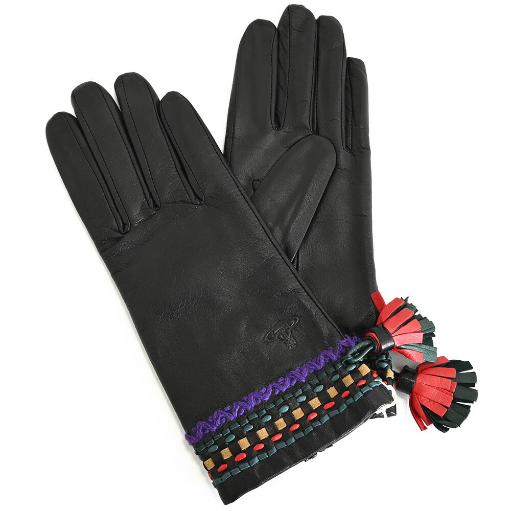 ヴィヴィアンウエストウッド 手袋 黒(ブラック) Vivienne Westwood