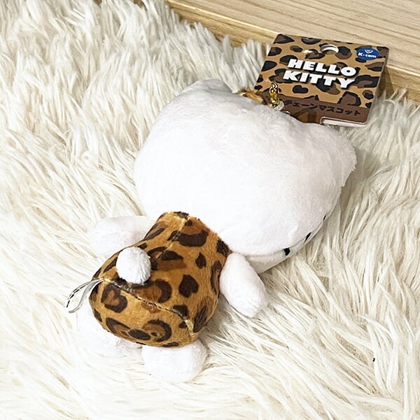 サンリオ ハローキティ ヒョウ柄 ブラウン ボールチェーンマスコット