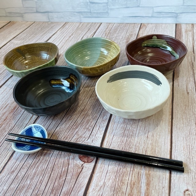 Zen -禅- 三角小鉢セット 銘陶の里 5個セット 日本製 美濃焼 和 和風