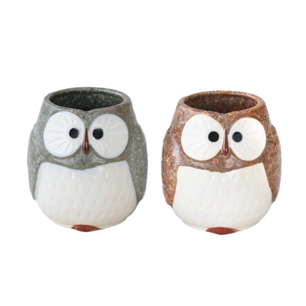 名入れ】 湯呑み ふくろう 陶器 名入れ 縁起の良い 湯飲み 和風 祖父母