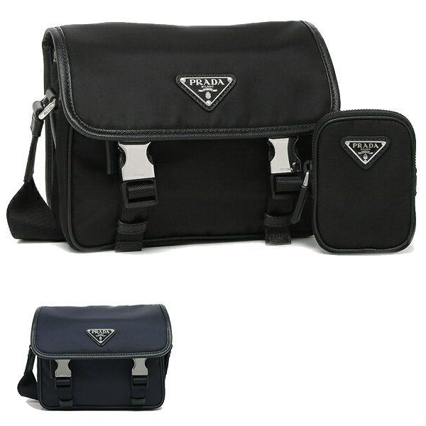 プラダ ショルダーバッグ テスート サフィアーノ ミニバッグ メンズ