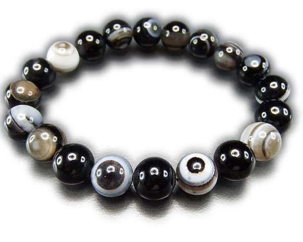 石街AAA-天眼石10mmブレスレット天神の眼天然石魔除け数珠 - 【石街