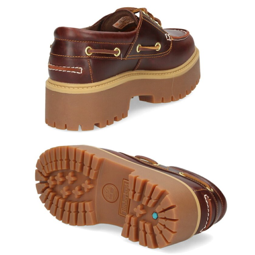 ティンバーランド レディース デッキシューズ モカシン 厚底 本革 靴