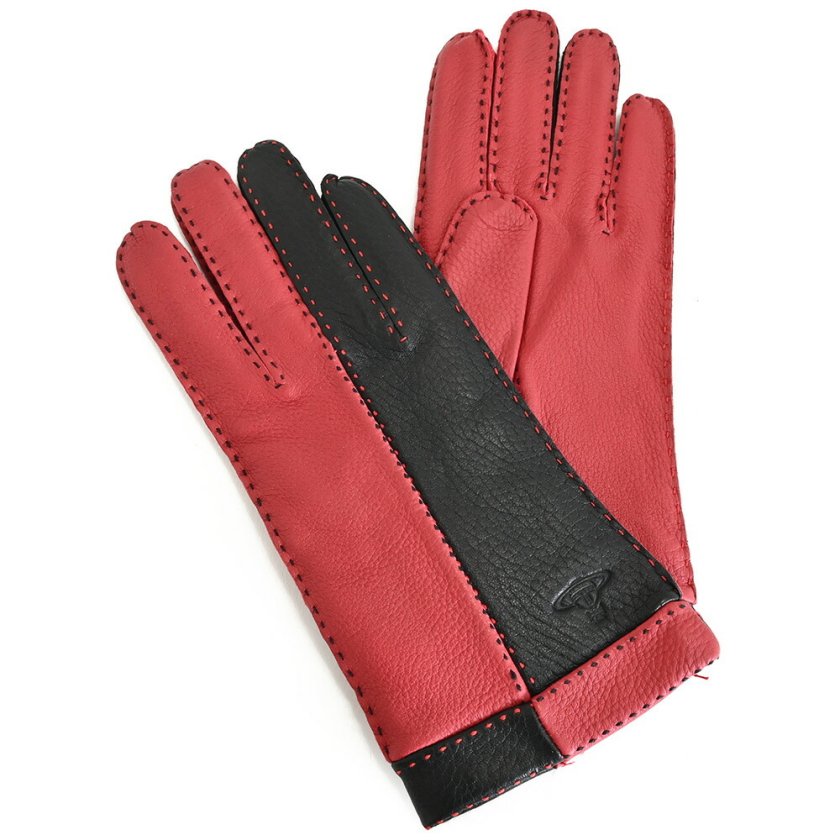 ヴィヴィアンウエストウッド 手袋 黒(ブラック)/赤(レッド) Vivienne