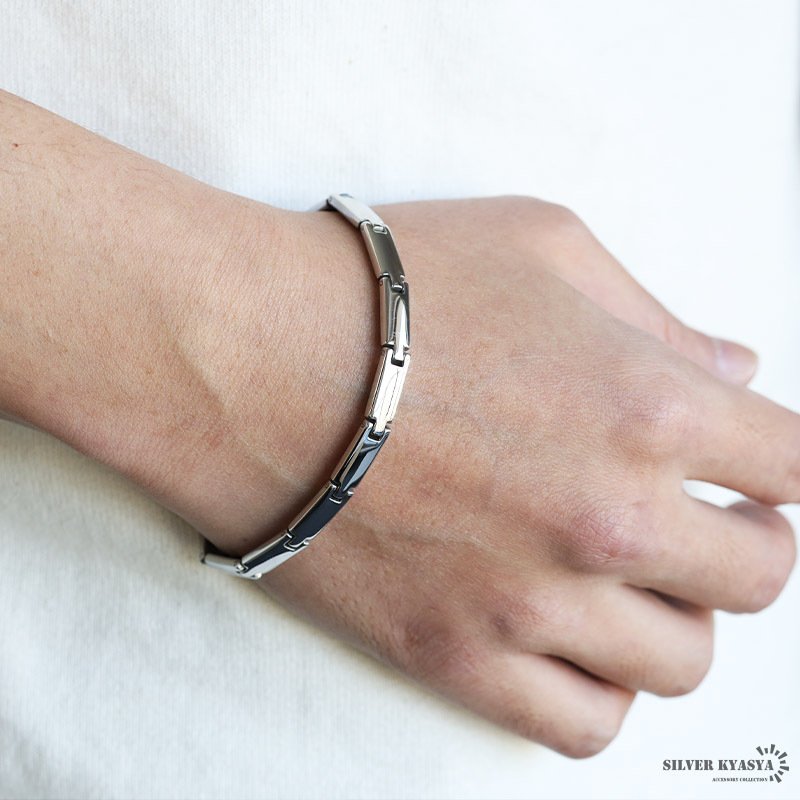 純チタン ゲルマニウムブレスレット シルバー Titanium チタン