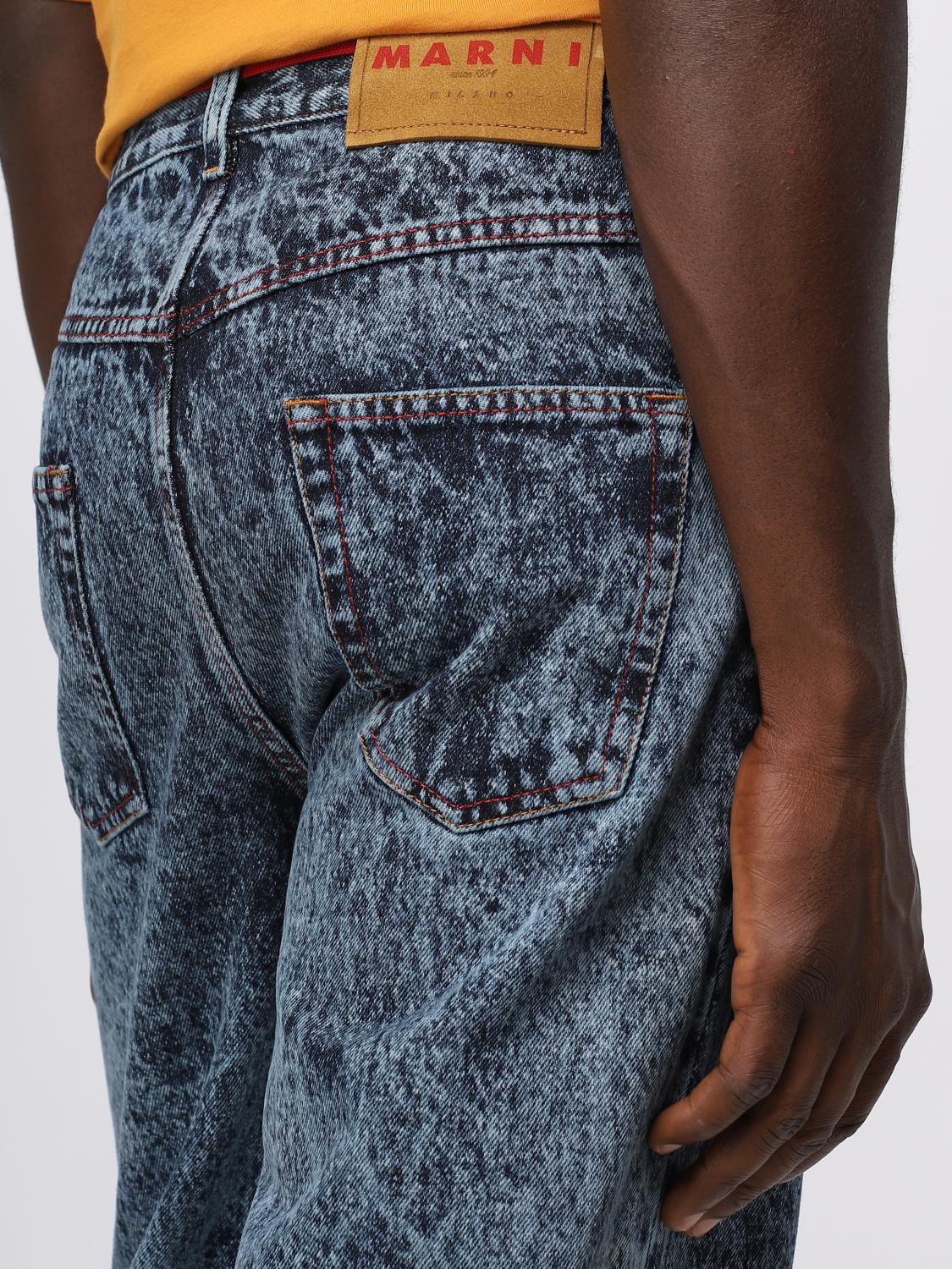 Marni jeans in marble-effect denim - Blue | PUJU0019A0USCV35