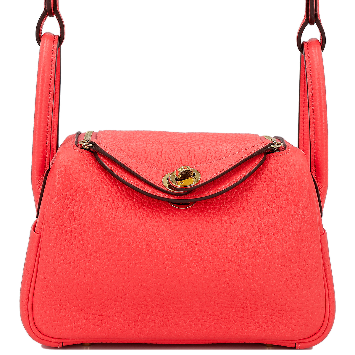 Very Good ( Rank A) HERMÈS Mini Lindy Rose Azalee (8W) Swift