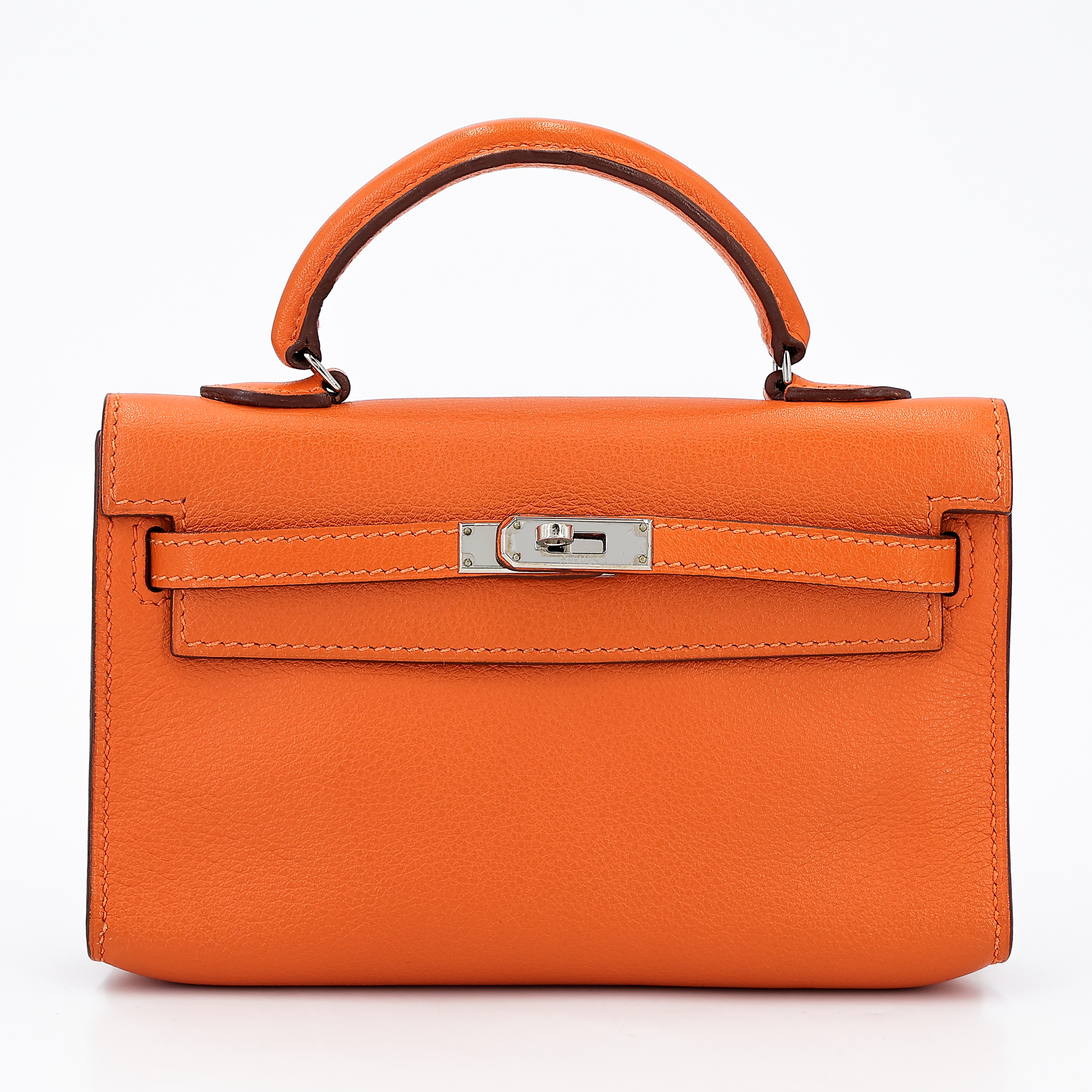 ランク A HERMÈS エルメス タイニーケリー オレンジ (93) エバーカラー