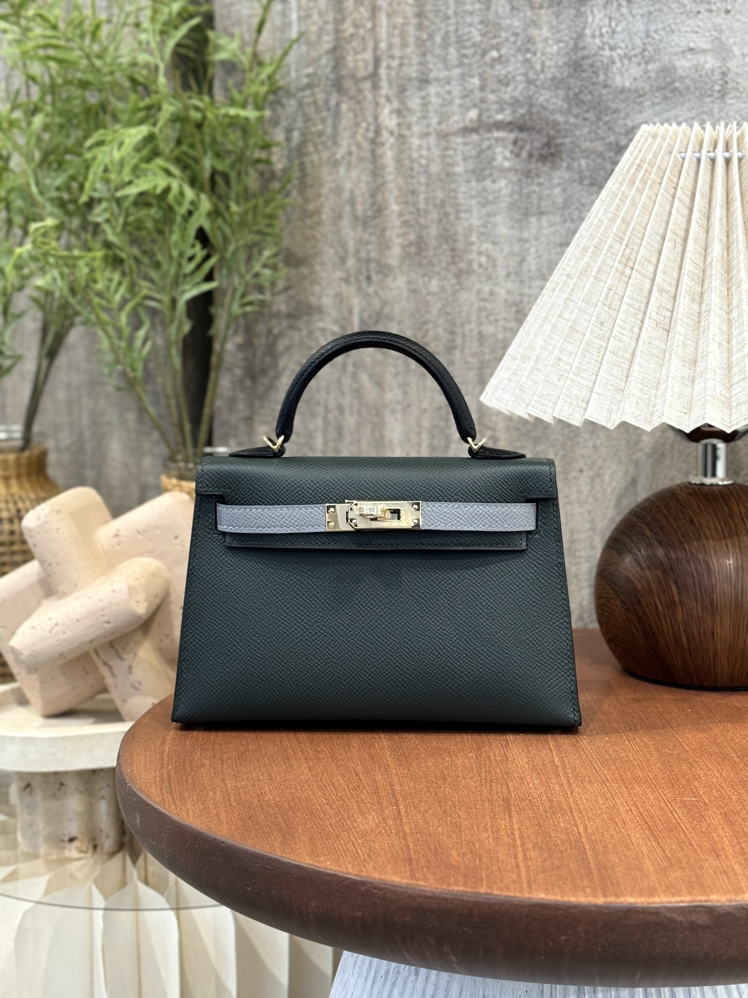 ランク N 新品 HERMÈS エルメス ミニケリー2 ヴェールマングローブ (Q0