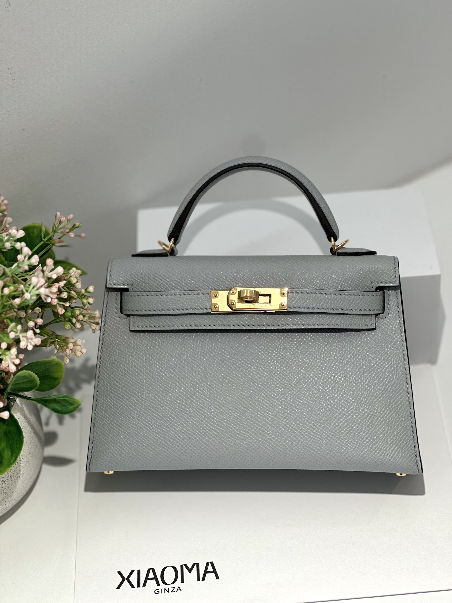 ランク N 新品 HERMÈS エルメス ミニケリー2 ブルーグラシエ (8U