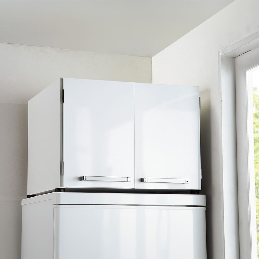 光沢仕上げ・冷蔵庫上ストッカー 幅57cm（脚部59cm） 通販 - ディノス