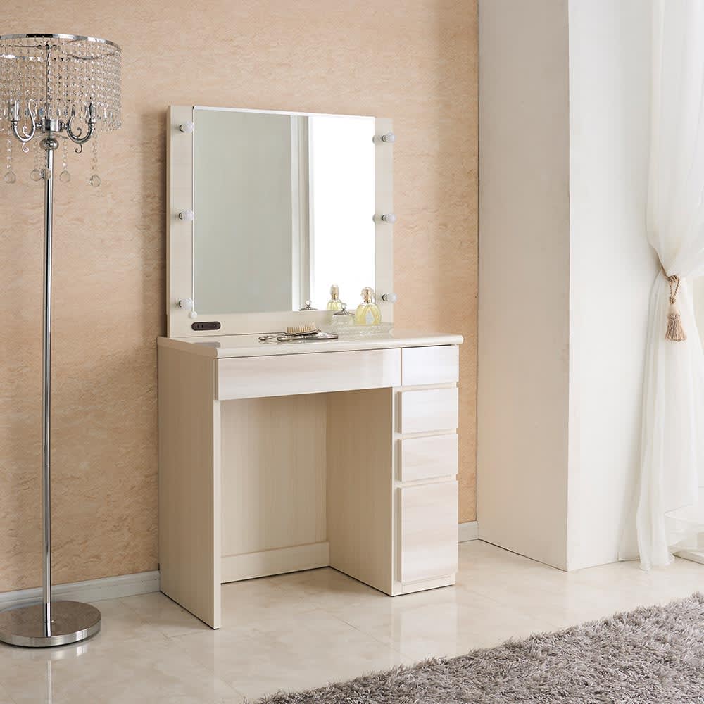 NEWモデル‐LEDライト付きドレッサーシリーズ ドレッサー 幅78.5cm 通販