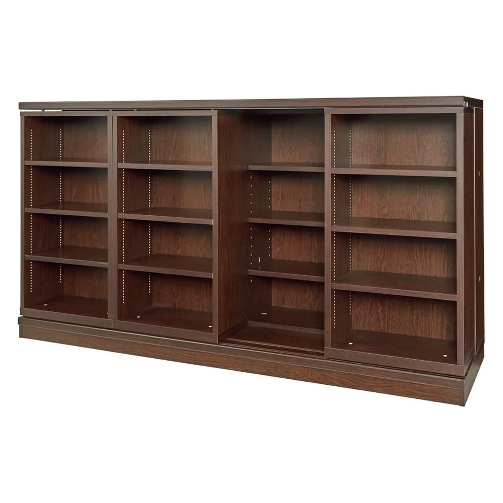 本格仕様 快適スライド本棚 4列 幅168高さ90cm 通販 - ディノス