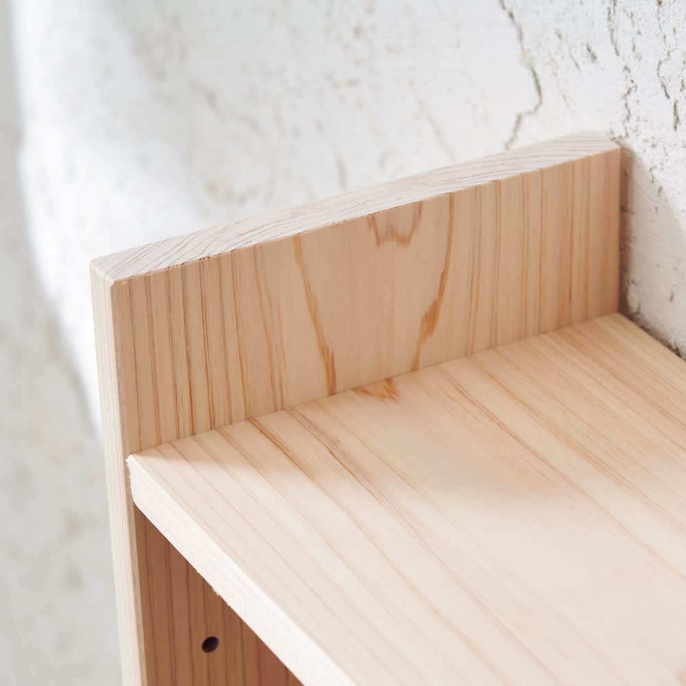 薄型奥行15cm国産東濃檜の天然木頑丈ラック 幅90cm高さ70cm 通販