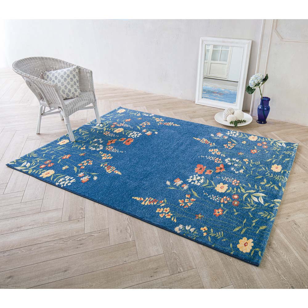 ベルギー製ウィルトン織 花柄ラグ 通販 - ディノス