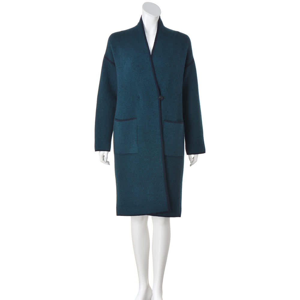 EMONカシミヤ リバーシブルニットコート 通販 - ディノス