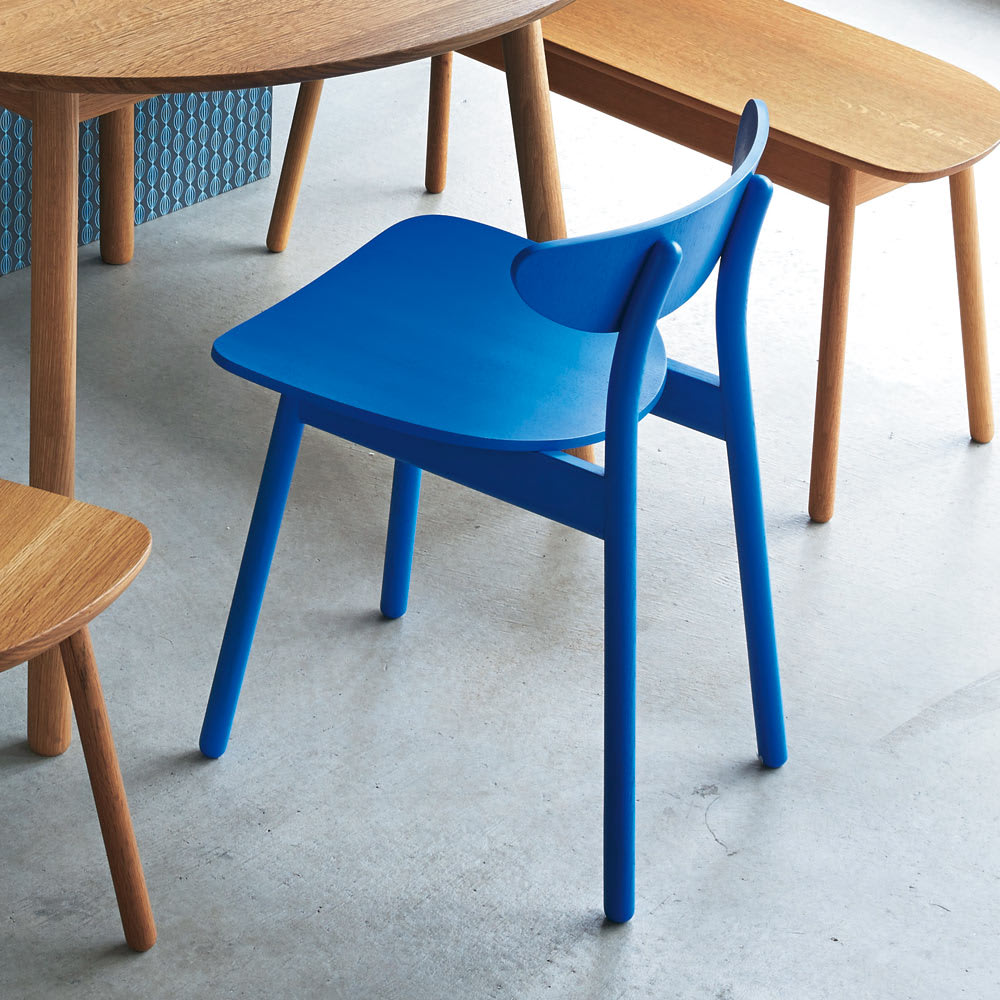 cobrina/コブリナ オーク天然木 ダイニングチェア 板座カラー 通販