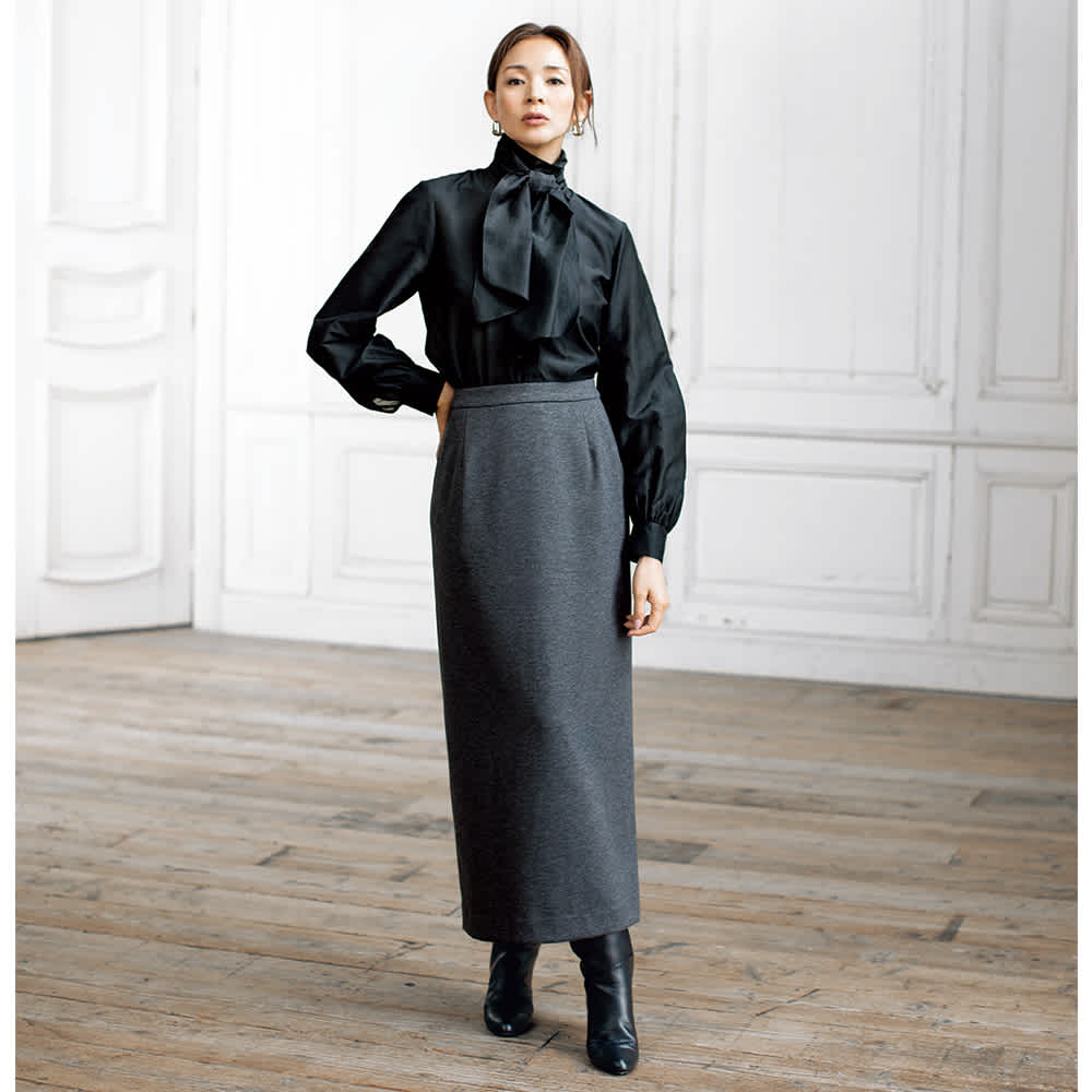 コットンシルク ボウタイ ブラウス 通販 - ディノス