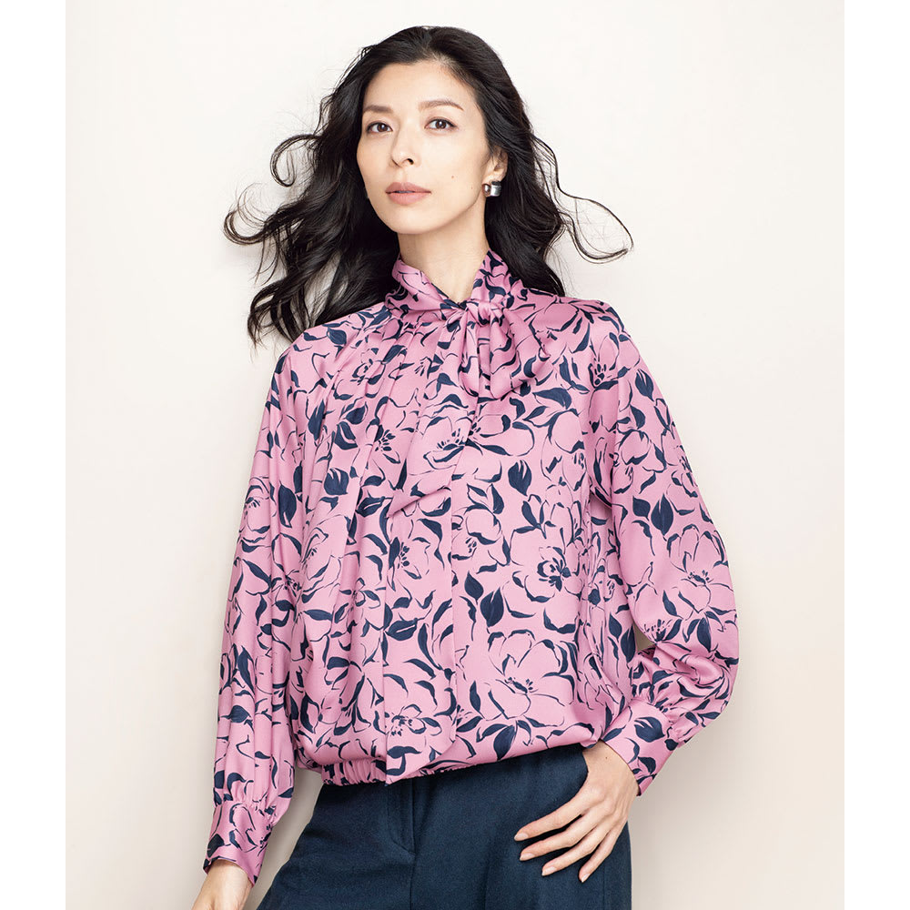 エリカ社 フラワープリント ボウタイ ブラウス 通販 - ディノス