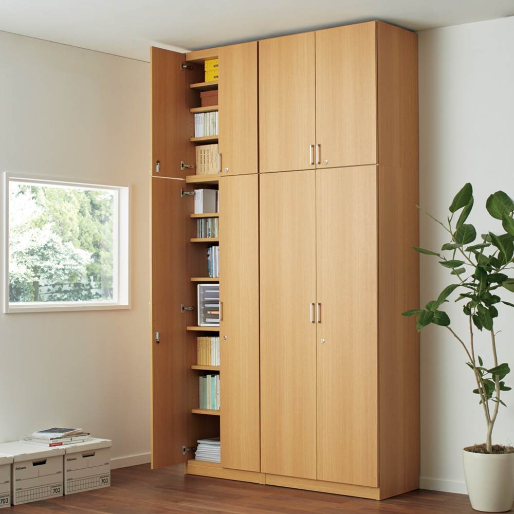 鍵付き本棚ハイタイプ 幅80奥行45高さ180cm 通販 - ディノス