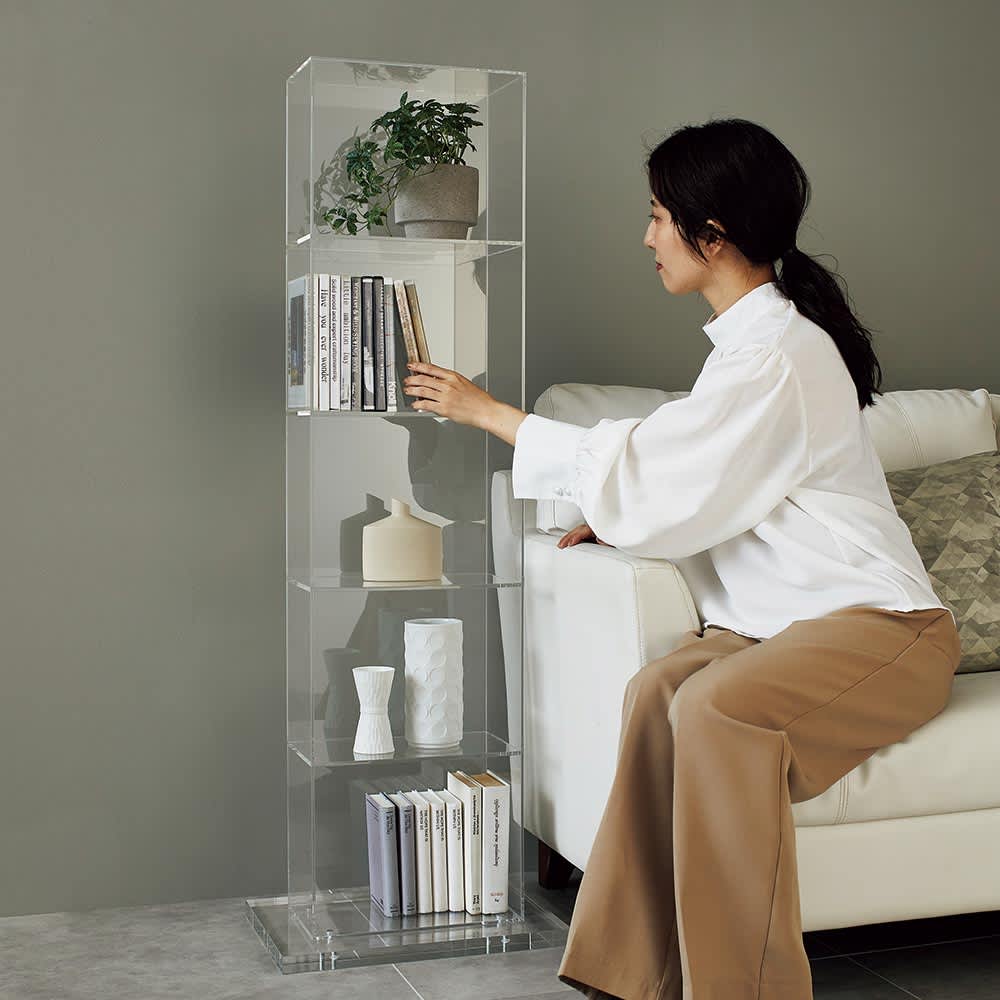 クリアアクリルシリーズ CDタワー 通販 - ディノス