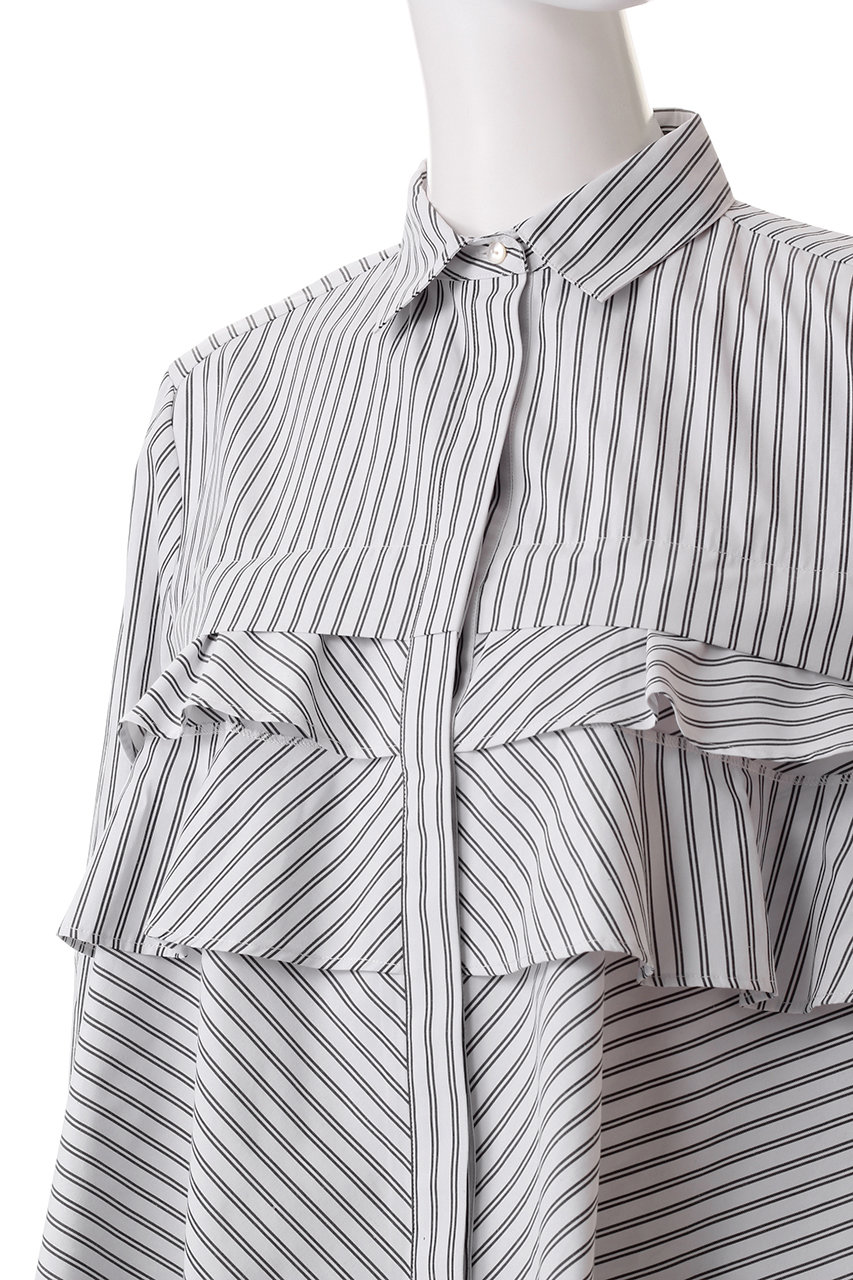 MARILYN MOON(マリリンムーン)｜レイヤードラッフルブラウス/ネイビー