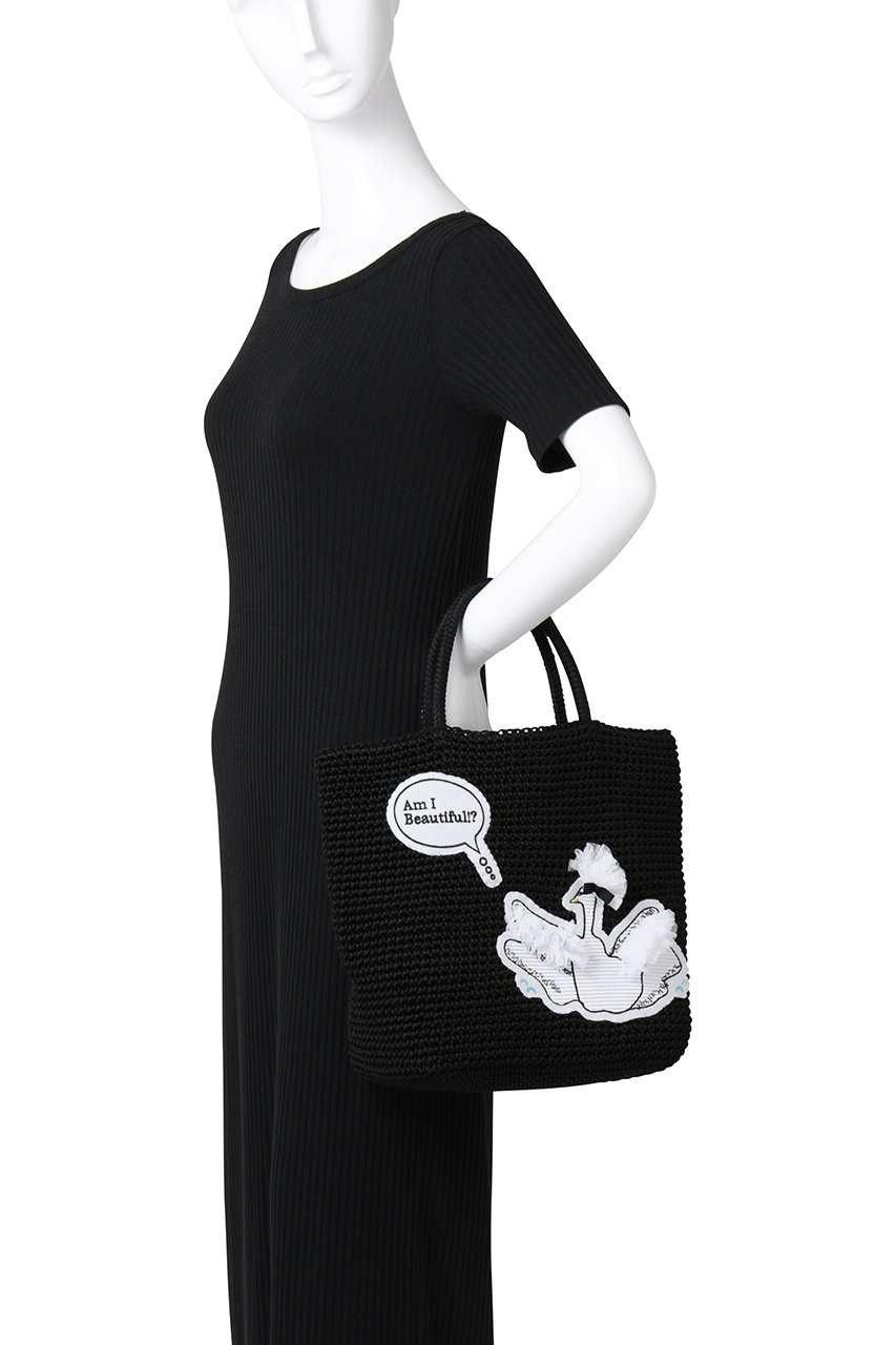 LUDLOW(ラドロー)｜Cord bag (Swan)/ブラック の通販｜ELLESHOP・(エル