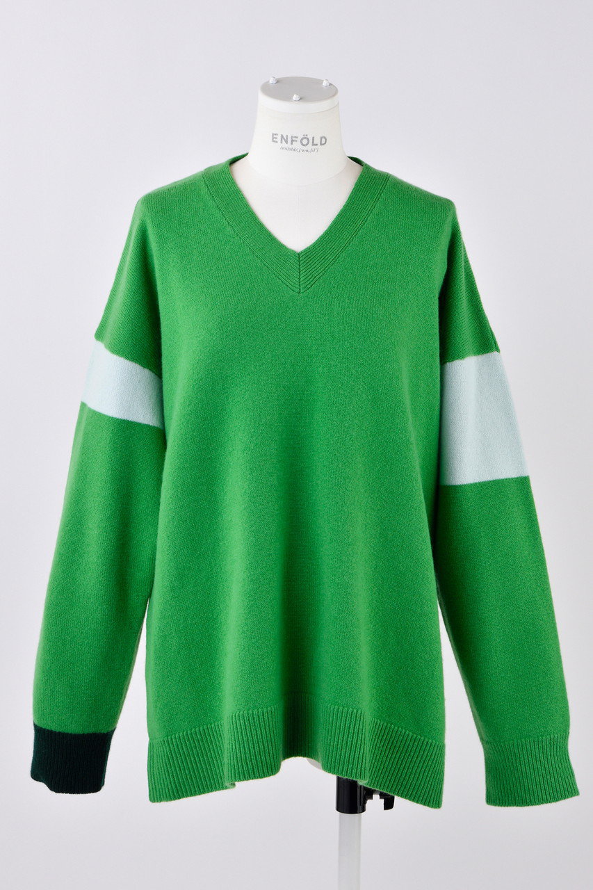 ENFOLD(エンフォルド)｜VネックカラーブロックP.O/プルオーバー
