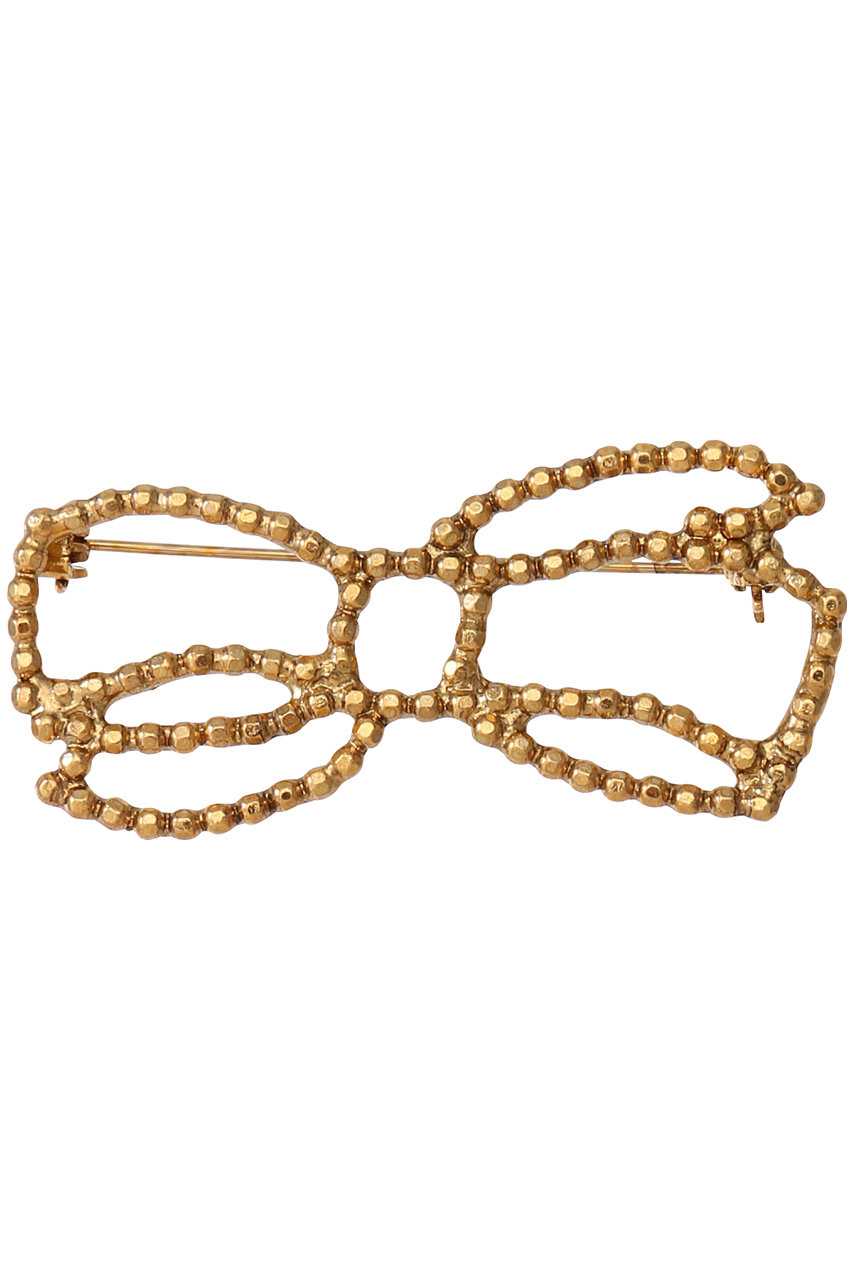 ADER.bijoux(アデル ビジュー)｜CUTSTEEL ribbon ブローチ/ゴールド の