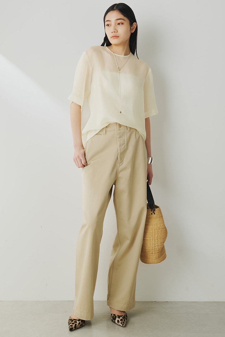 Whim Gazette(ウィム ガゼット)｜バイオ加工チノパンツ/ベージュ の