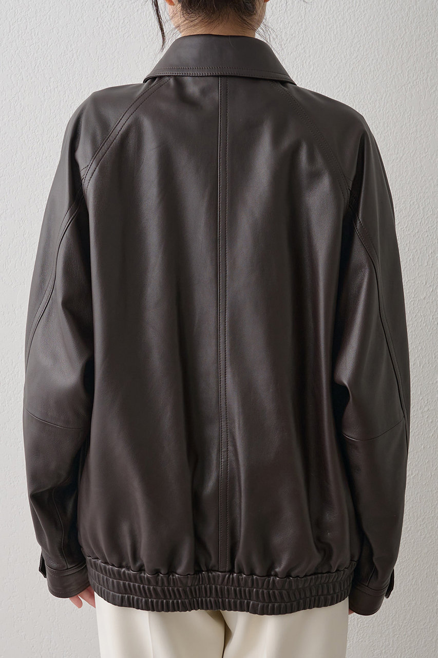 Whim Gazette(ウィム ガゼット)｜【GEMINI】レザーブルゾン/ダーク