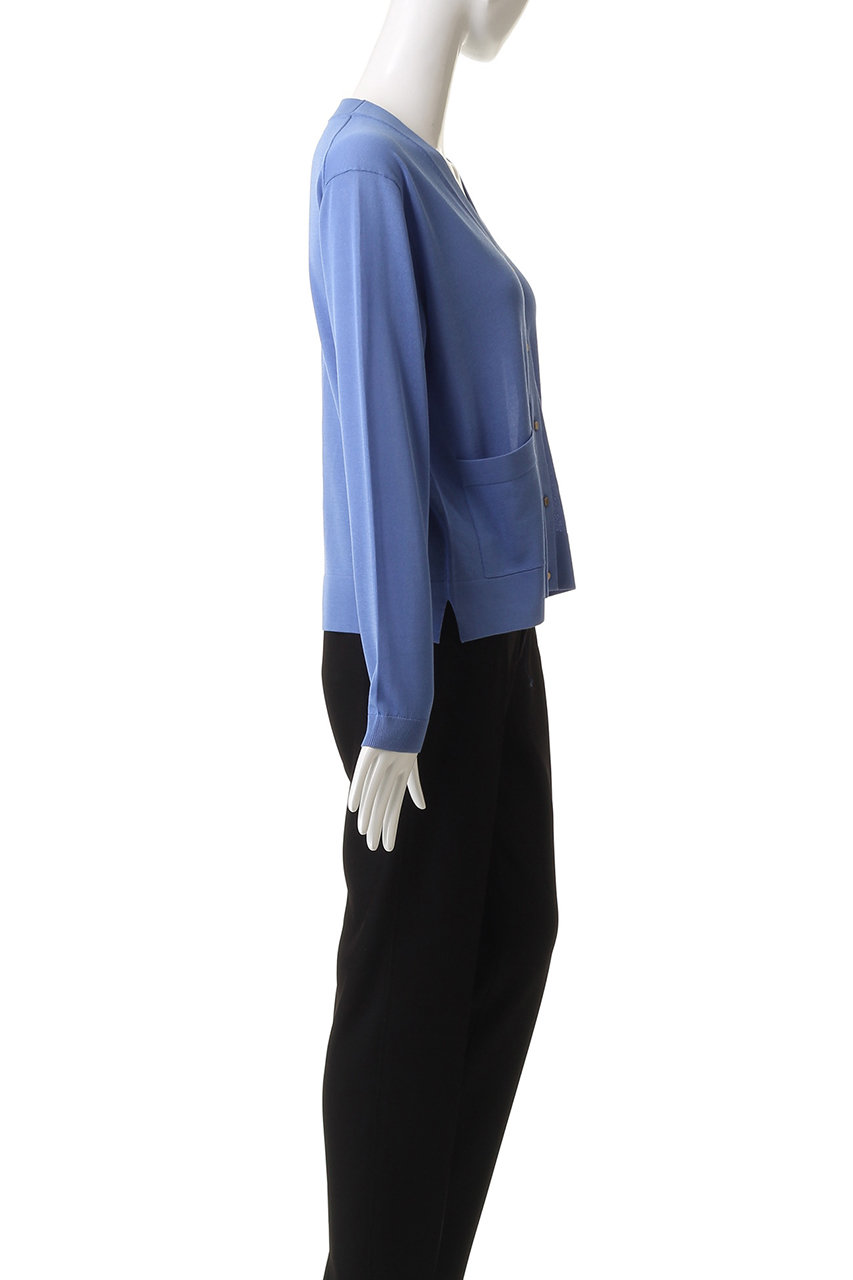 ebure(エブール)｜シアーコットンアセテート Vネックニット