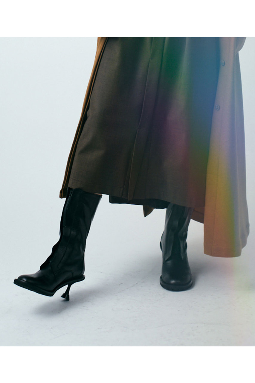 ph7+(ピアッカセッテ)｜センターファスナーヒールミドルブーツ