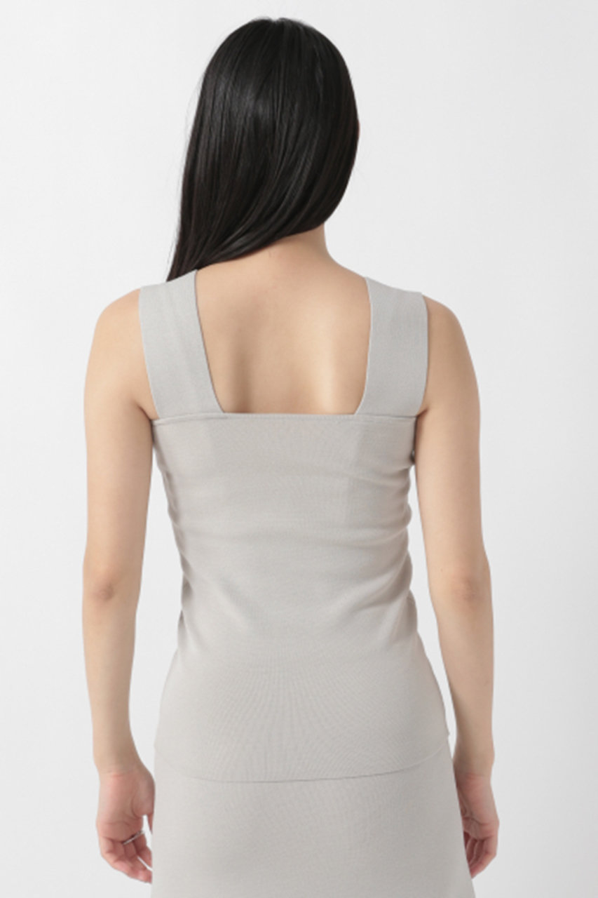 Chaos(カオス)｜シルクコンニットタンク/ライトグレー の通販