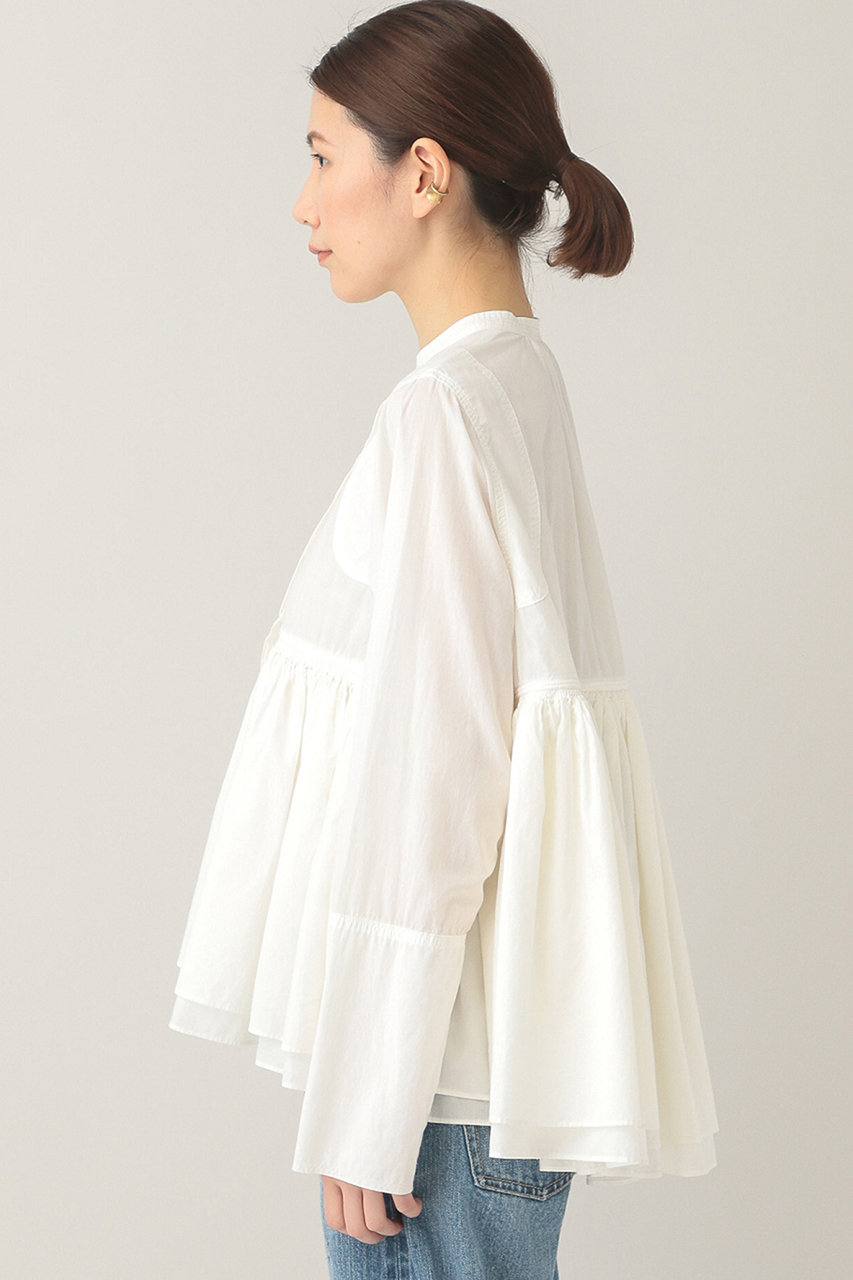 Curensology(カレンソロジー)｜レイヤードギャザーブラウス/ホワイト