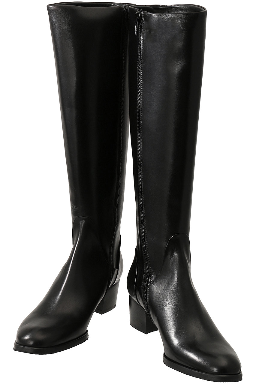 LucaGrossi(ルカ グロッシ)｜レザーロングブーツ/ブラック の通販