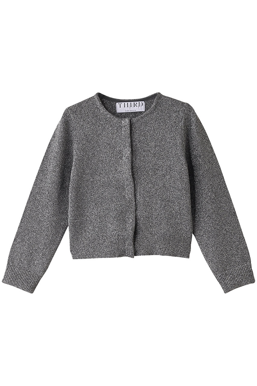 THIRD MAGAZINE(サードマガジン)｜ラメニットカーディガン/ブラック の
