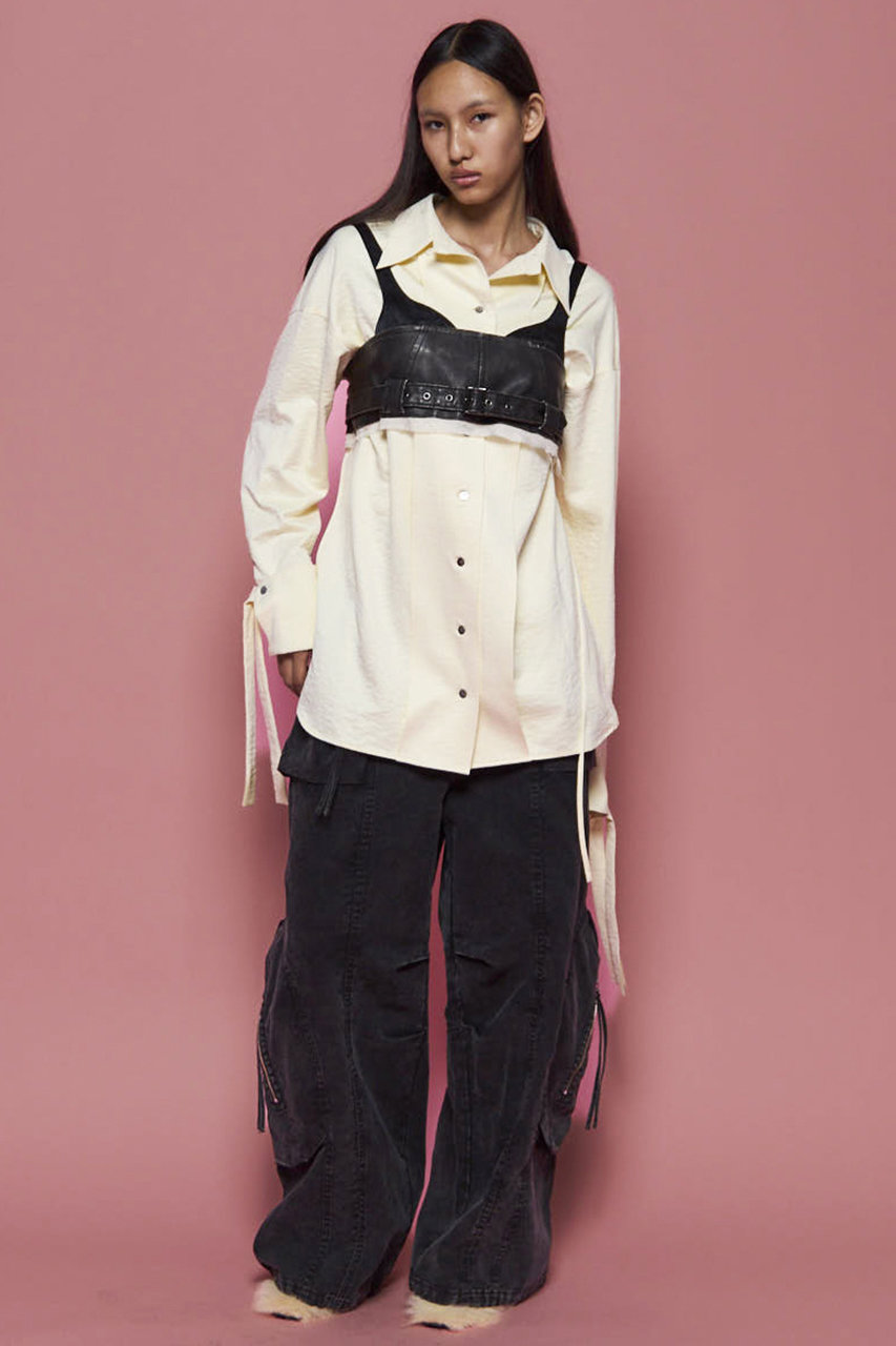 MAISON SPECIAL(メゾンスペシャル)｜Belted faux Leather Bustier