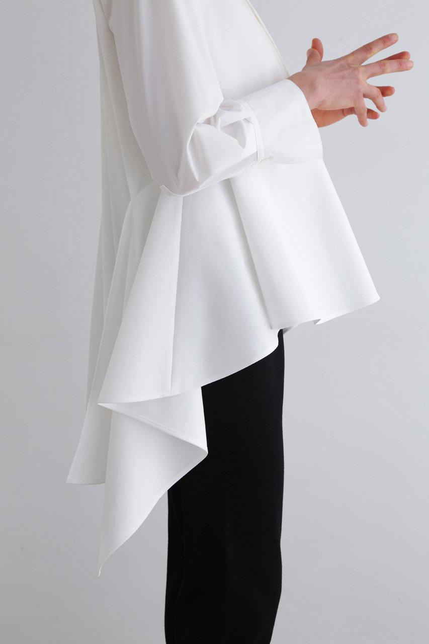 LE PHIL(ル フィル)｜SOLOTEXブロードペプラムシャツ/ホワイト の通販