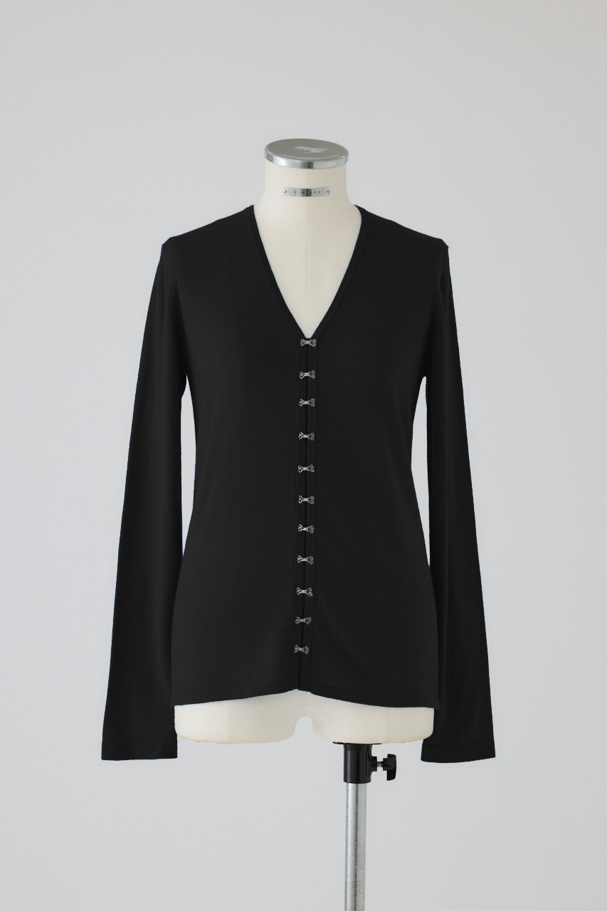 RIM.ARK(リムアーク)｜Many hook V neck tops/ニット/ブラック の通販