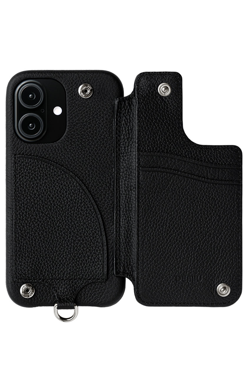 DEMIU(デミュウ)｜iPhone16 POCHE 背面収納スマホケース ストラップ