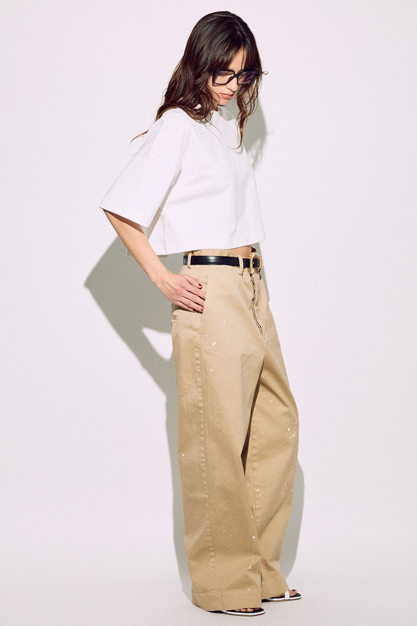 BRILL(ブリル)｜ペイントチノパンツ/ベージュ の通販｜ELLESHOP・(エル