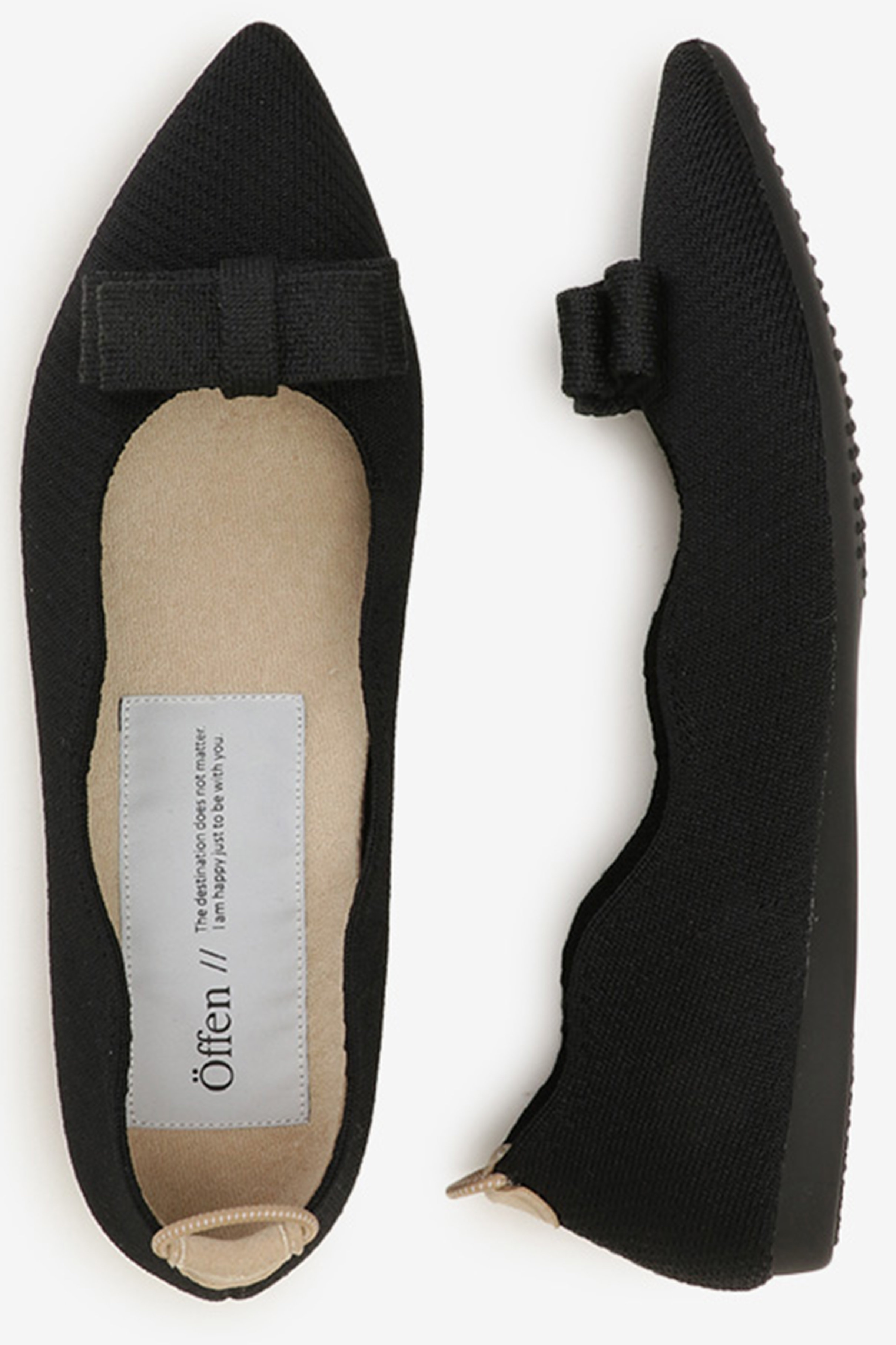 Offen(オッフェン)｜pointed-RUBAN/BLACK の通販｜ELLESHOP・(エル